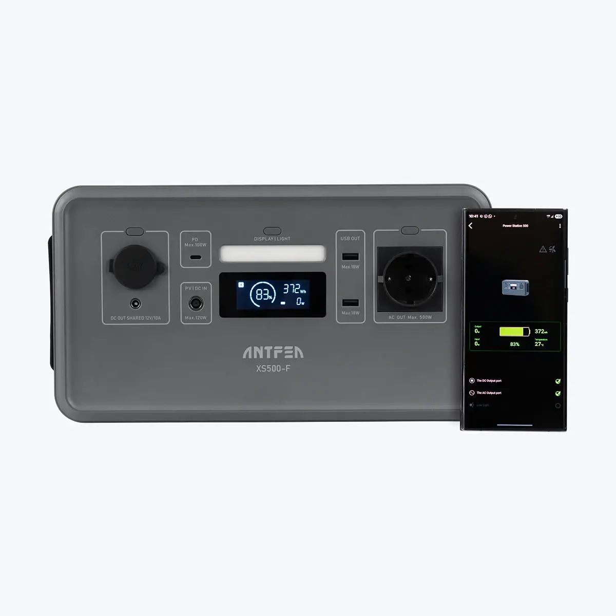 Antfea XS500F Taşınabilir Güç Sistemi - Gri 500W Mini