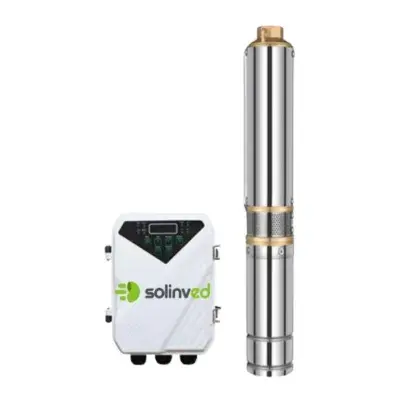 Solinved 1500W 96V DC Dalgıç Su Pompası | 13 Ton/Saat | 60 Metre Basma | 4 İnç Solar Kuyu Pompası