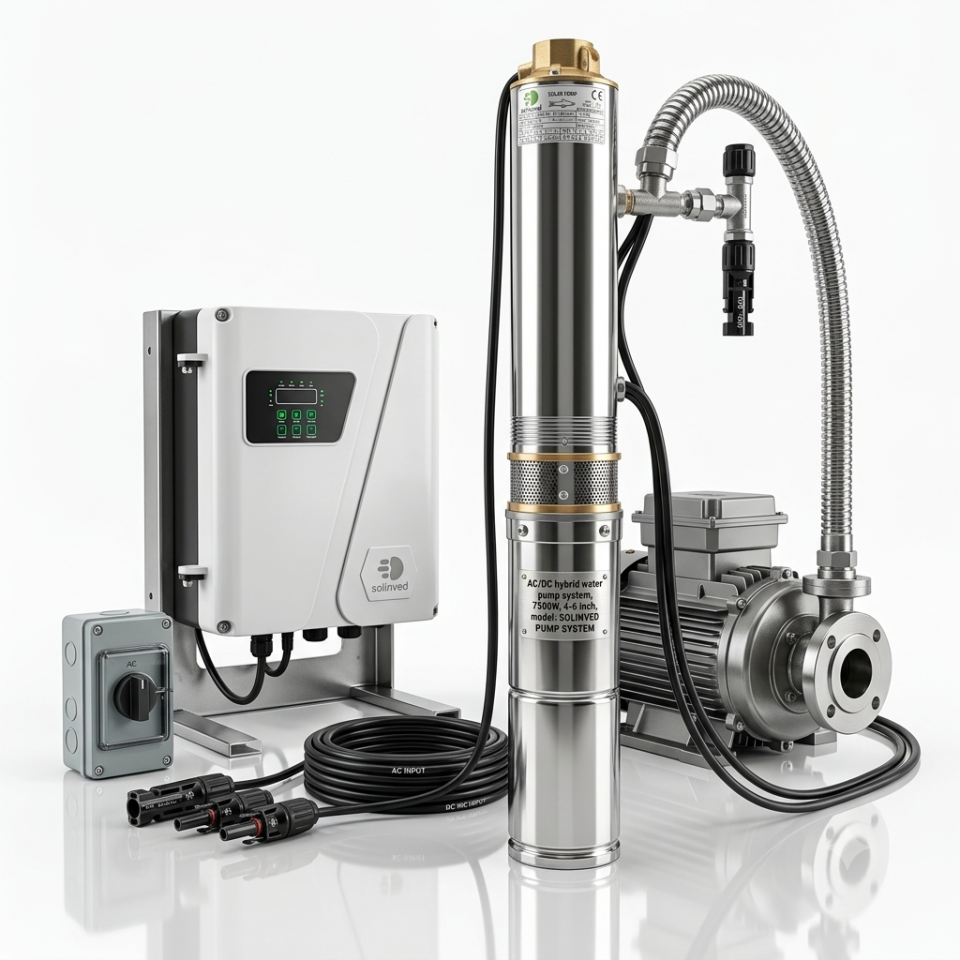 Solinved AC-DC Pompa 4-6 İnç 7500 Watt 46 Ton HMAX: 112 mt Outlet: A/D
