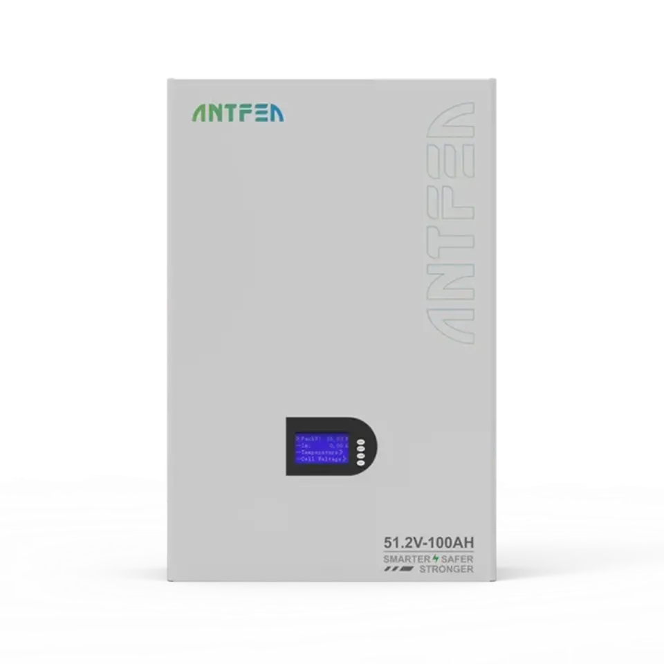 ANTFEA 51.2V (48V) 100 Ah 5.12 kwh LiFePo4 Duvar Tipi Batarya