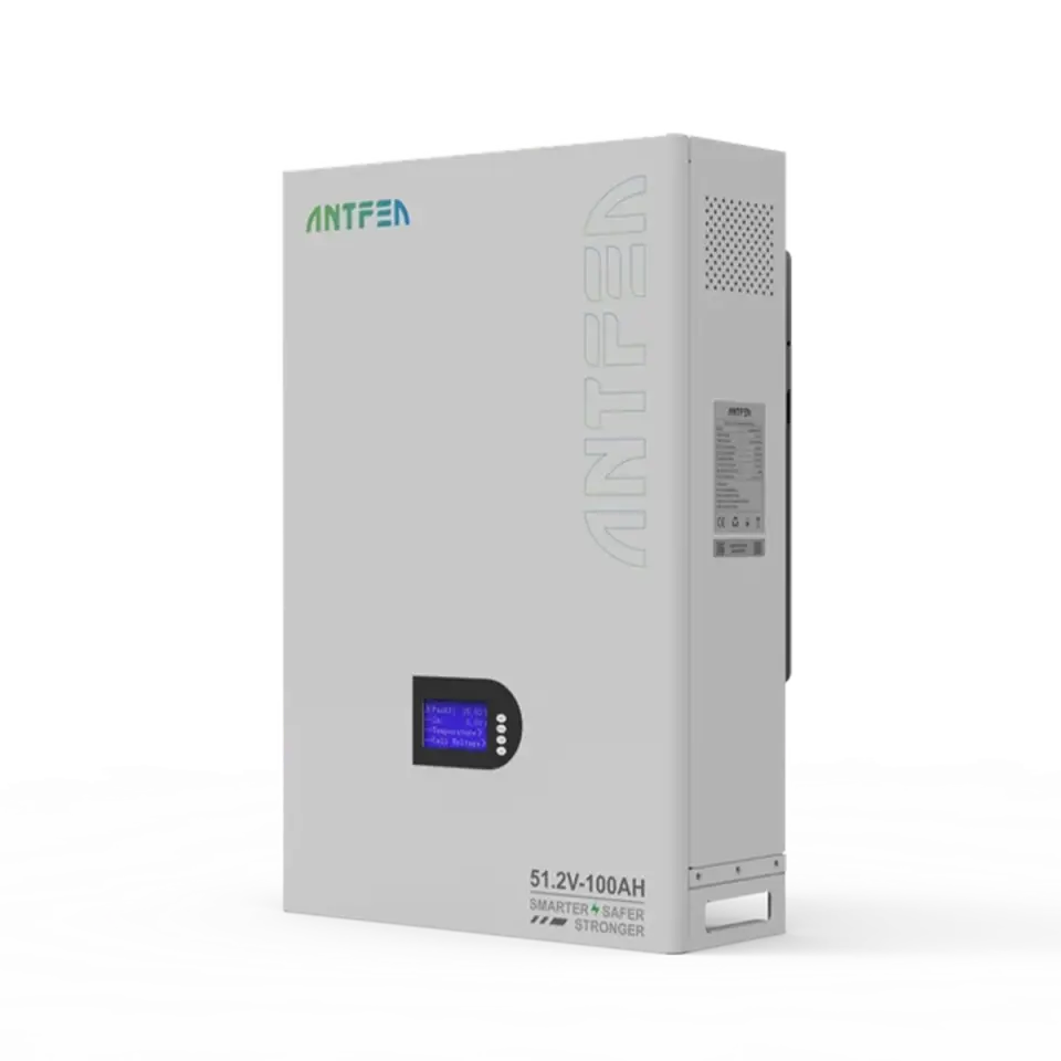 ANTFEA 51.2V (48V) 100 Ah 5.12 kwh LiFePo4 Duvar Tipi Batarya