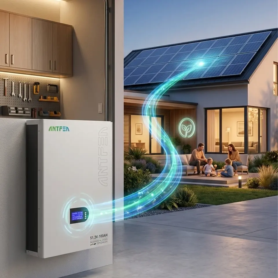 ANTFEA 51.2V (48V) 100 Ah 5.12 kwh LiFePo4 Duvar Tipi Batarya