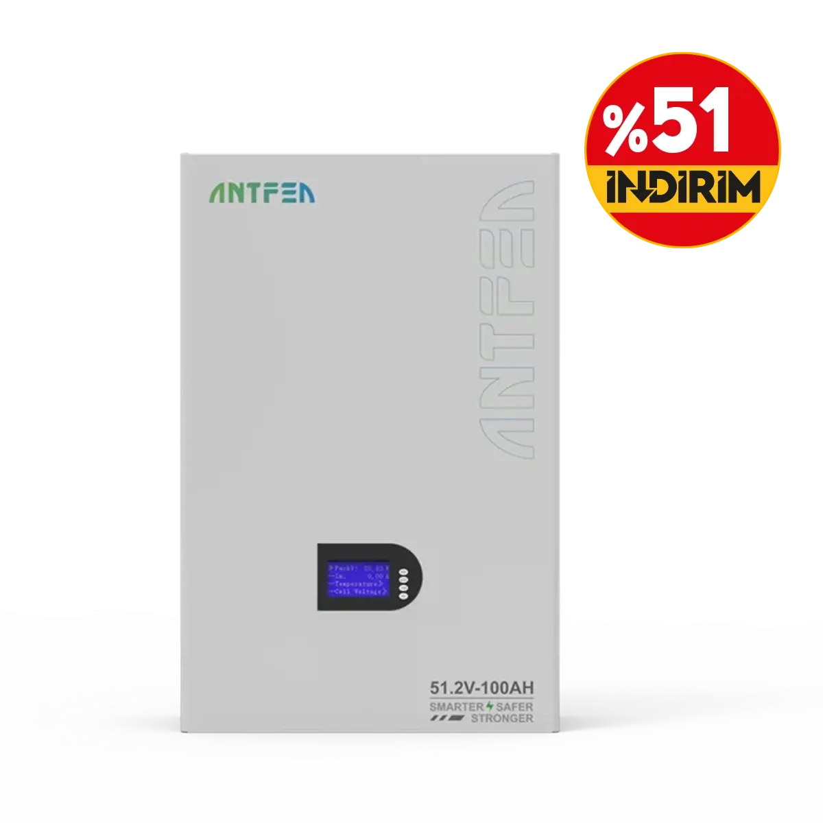Antfea 51.2 V100Ah LiFePo4 Lityum Duvar Tipi Batarya
