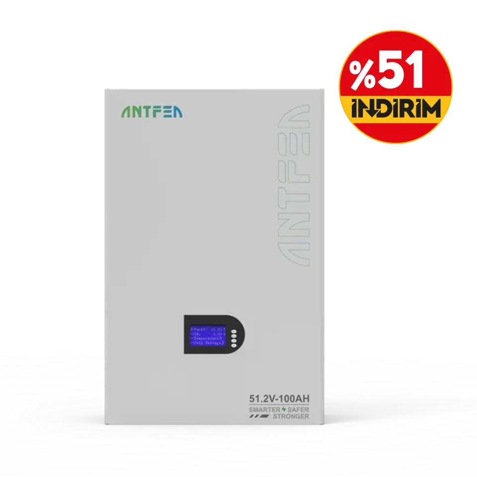 Antfea 51.2 V100Ah LiFePo4 Lityum Duvar Tipi Batarya