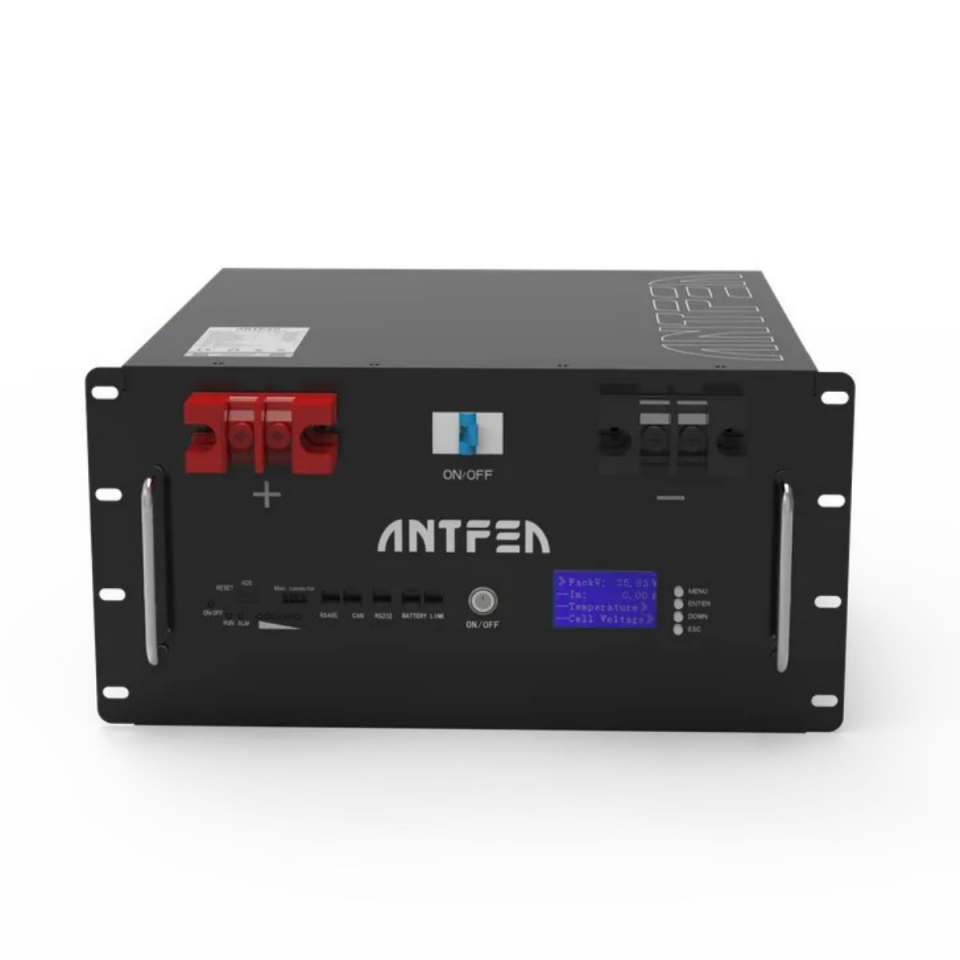 ANTFEA 51.2V (48V) 200Ah 10.2 kwhLiFePo4 Lityum Rack Batarya