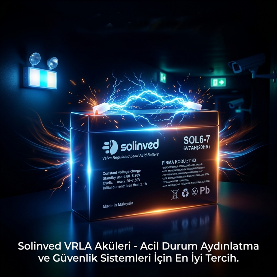 Solinved 6V 7AH Kuru Tip Akü