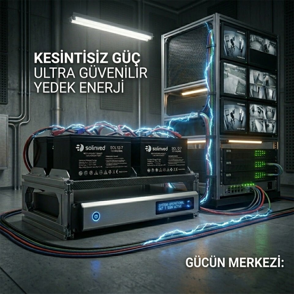 Solinved 12V 7AH Kuru Tip Akü 2’li Paket