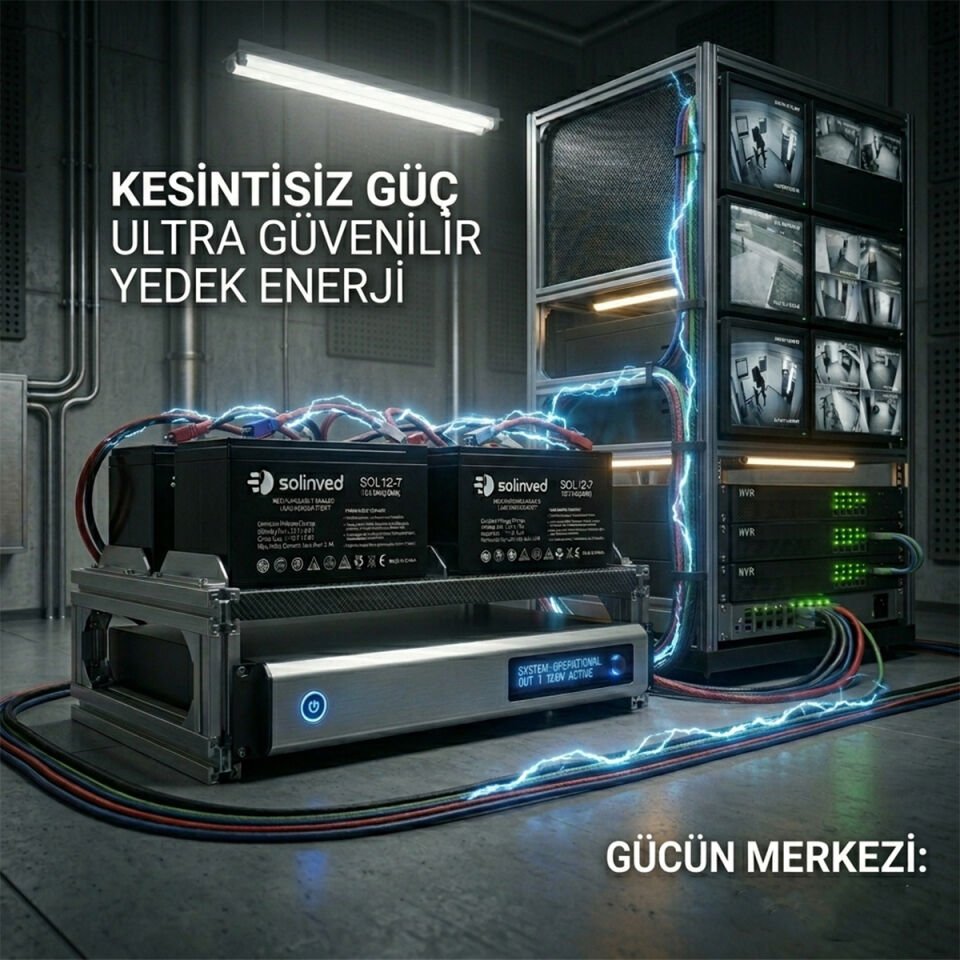 Solinved 12V 7AH Kuru Tip Akü 2’li Paket