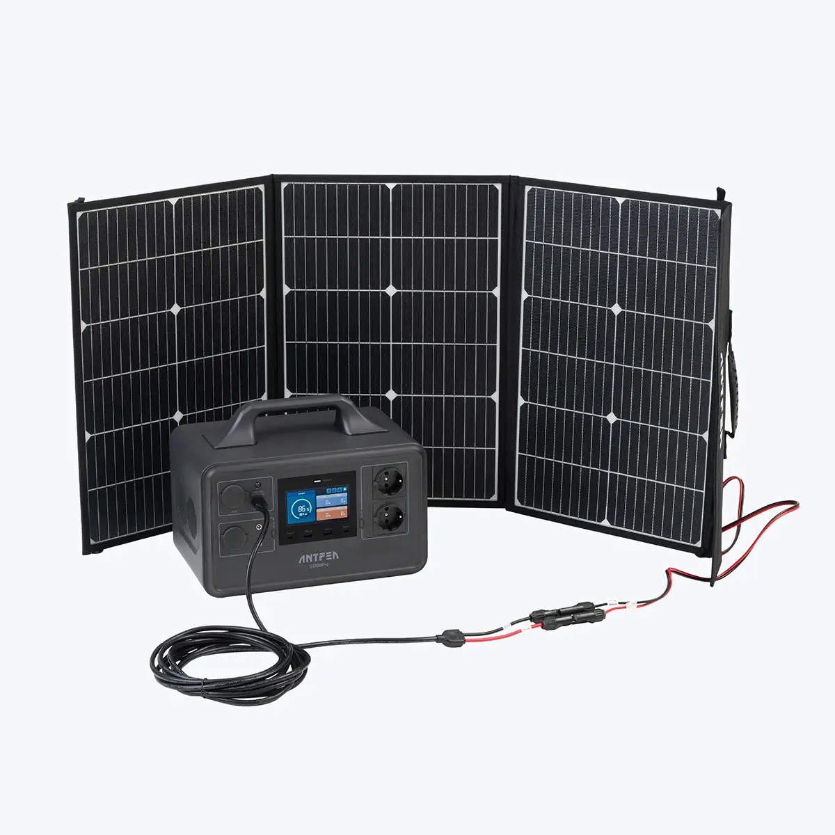 Antfea S1000Pro Taşınabilir Güç Sistemi 1000W + 100W Taşınabilir Güneş Paneli Seti