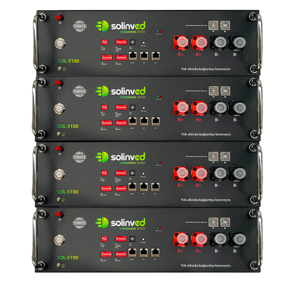 Solinved 5,1 KWh 100Ah HV Kapadokya Serisi Lityum Akü