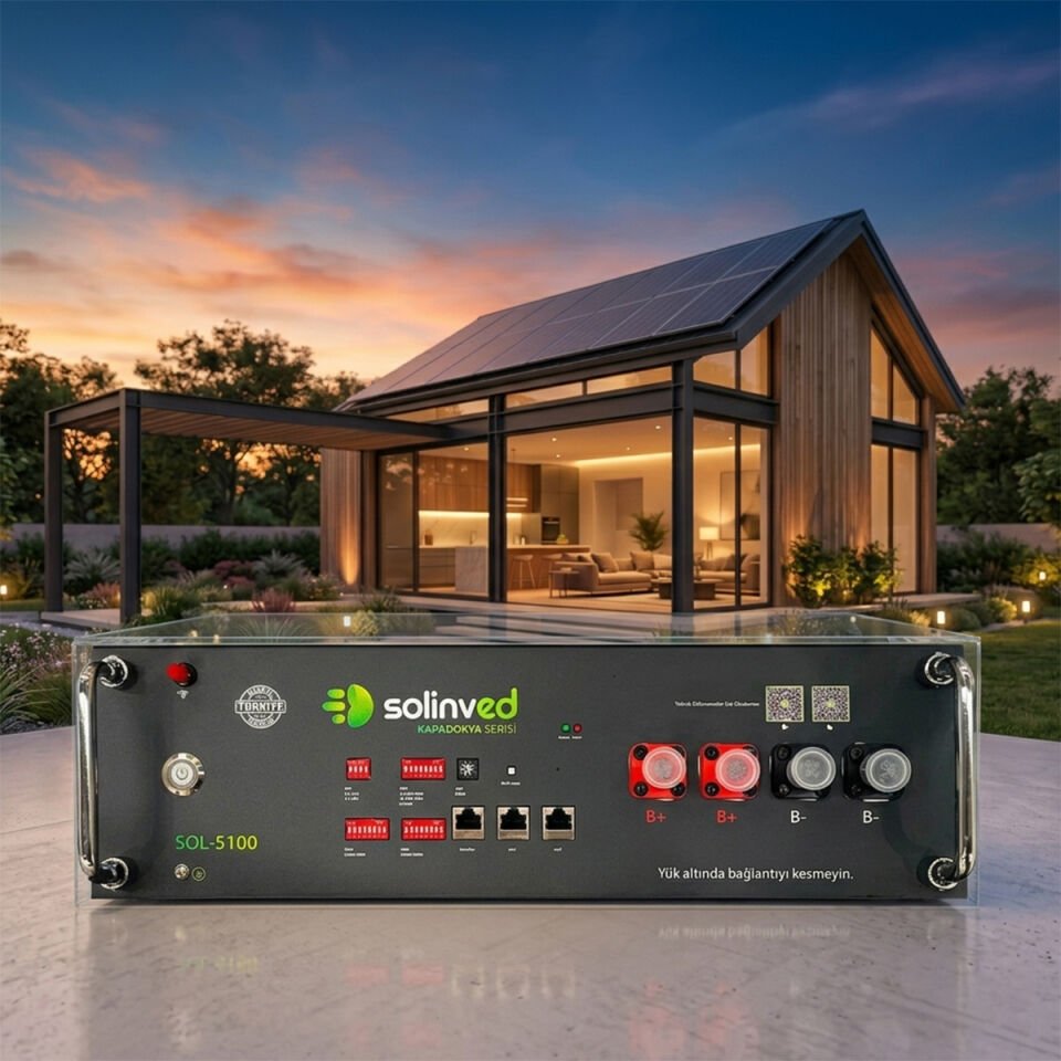 Solinved 5,1 KWh 100Ah HV Kapadokya Serisi Lityum Akü