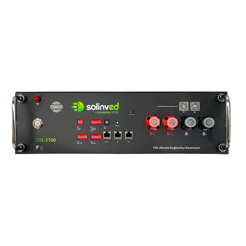 Solinved 5,1 KWh 100Ah HV Kapadokya Serisi Lityum Akü