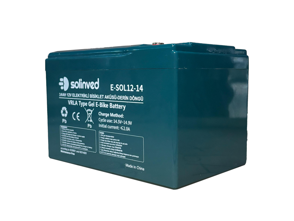 12V 14AH VRLA Tipi Elektrikli Bisiklet Aküsü