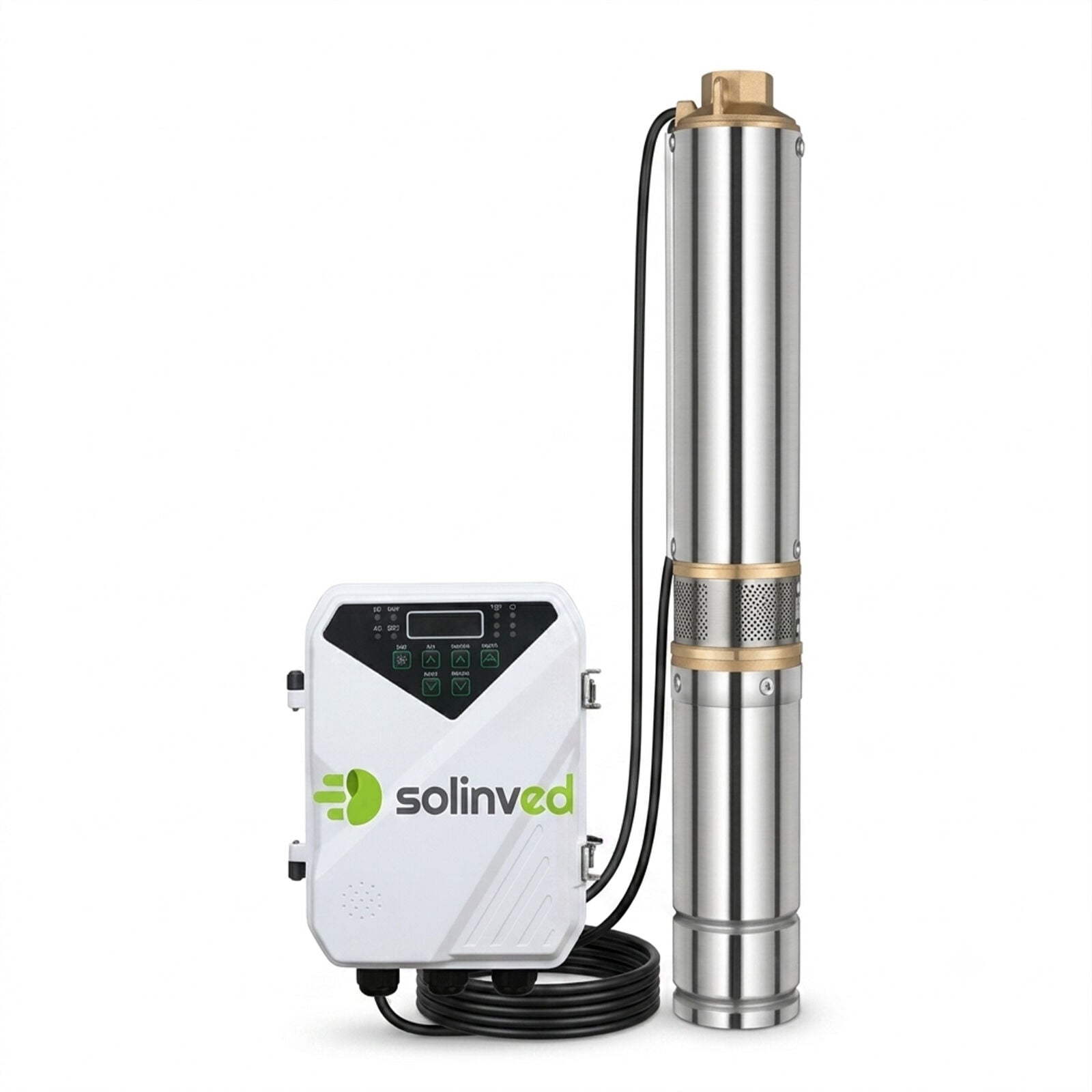 Solinved 2200W AC/DC Dalgıç Pompa 4 İnç 17 Ton 95 m Hmax 2 İnç Çıkış