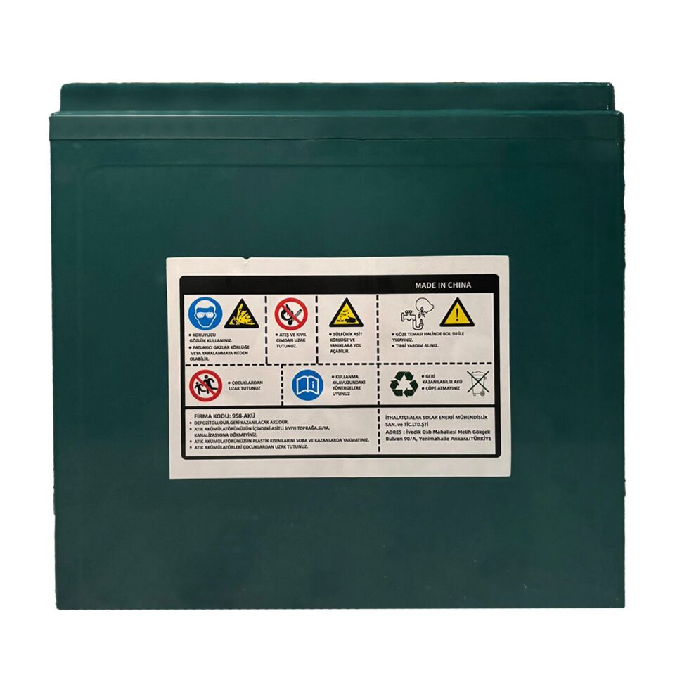 Solinved 12V 24AH VRLA Tipi Elektrikli Bisiklet Aküsü 5'li Paket