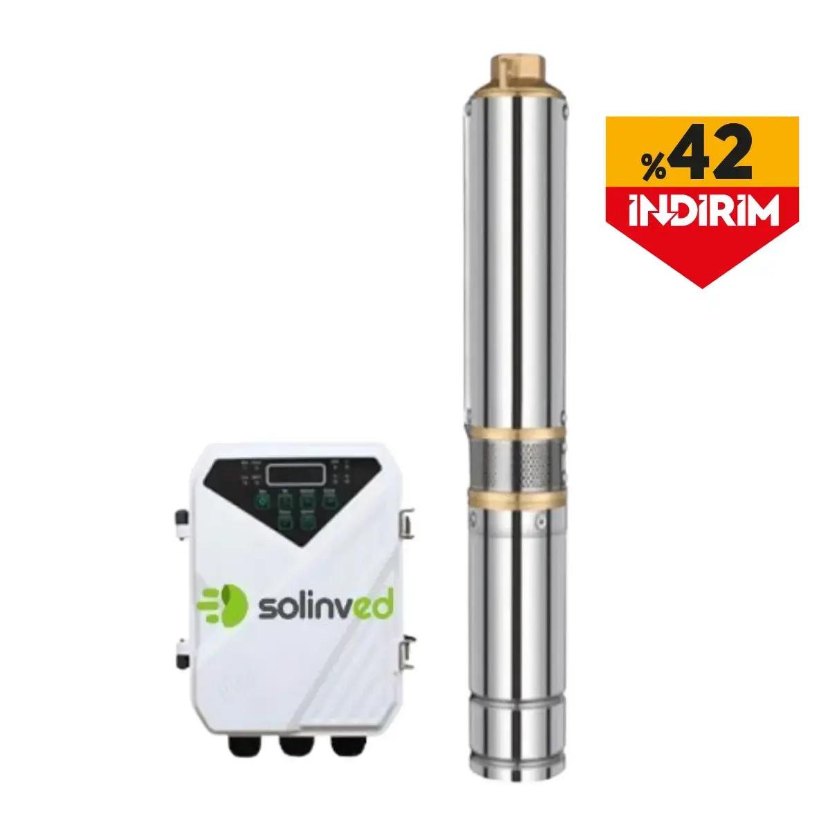 Solinved DC Pompa 4 İnç 72 Volt 1100 Watt 6 Ton Hmax: 84 m Outlet: 1,25