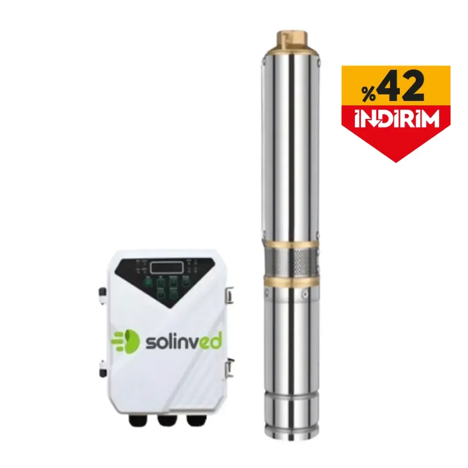 Solinved DC Pompa 4 İnç 72 Volt 1100 Watt 6 Ton Hmax: 84 m Outlet: 1,25