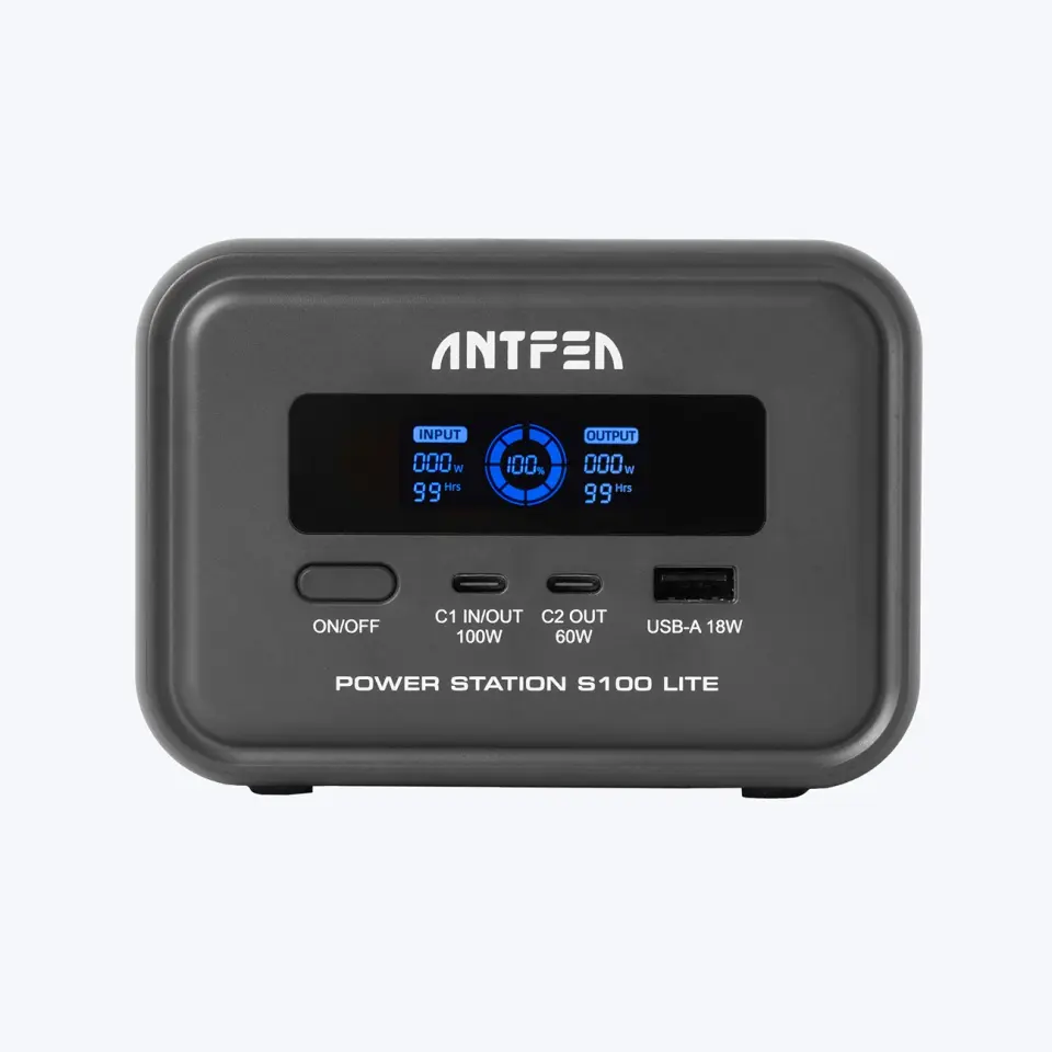 ANTFEA S100 Lite Taşınabilir Güç Sistemi 99W Güneş Paneli Uyumlu