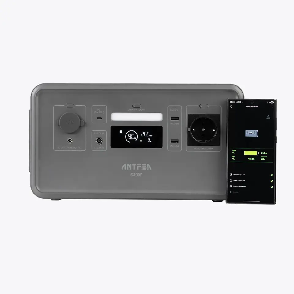 Antfea S300 Taşınabilir Güç Sistemi Gri 300W Mini
