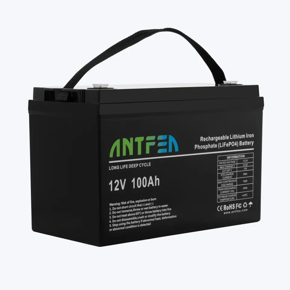 Antfea 12.8V 100Ah ABS Lityum Akü LiFePO4