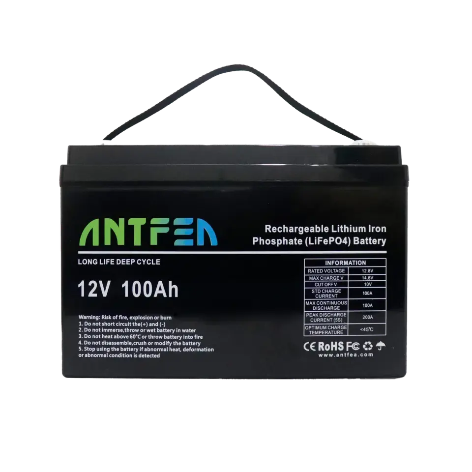 Antfea 12.8V 100Ah ABS Lityum Akü LiFePO4