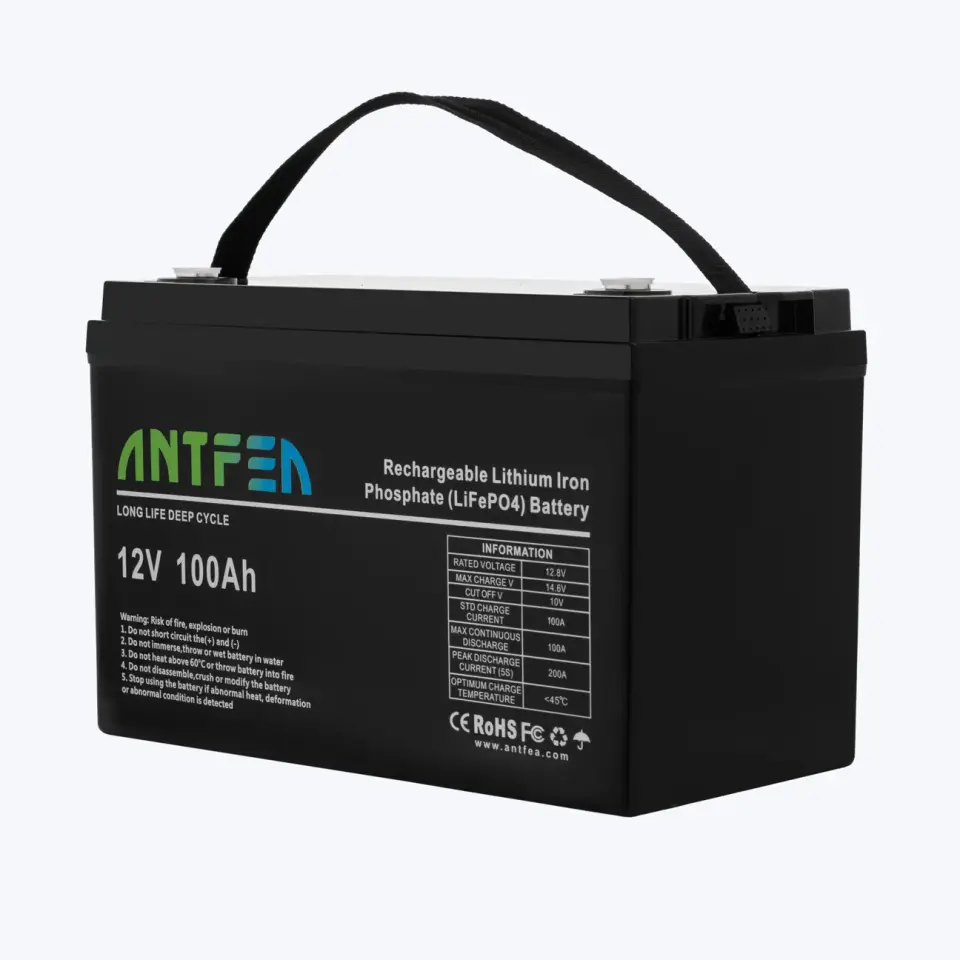 Antfea 12.8V 100Ah ABS Lityum Akü LiFePO4