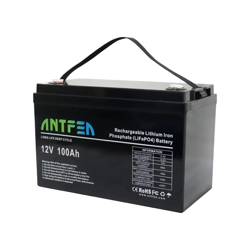 Antfea 12.8V 100Ah ABS Lityum Akü LiFePO4