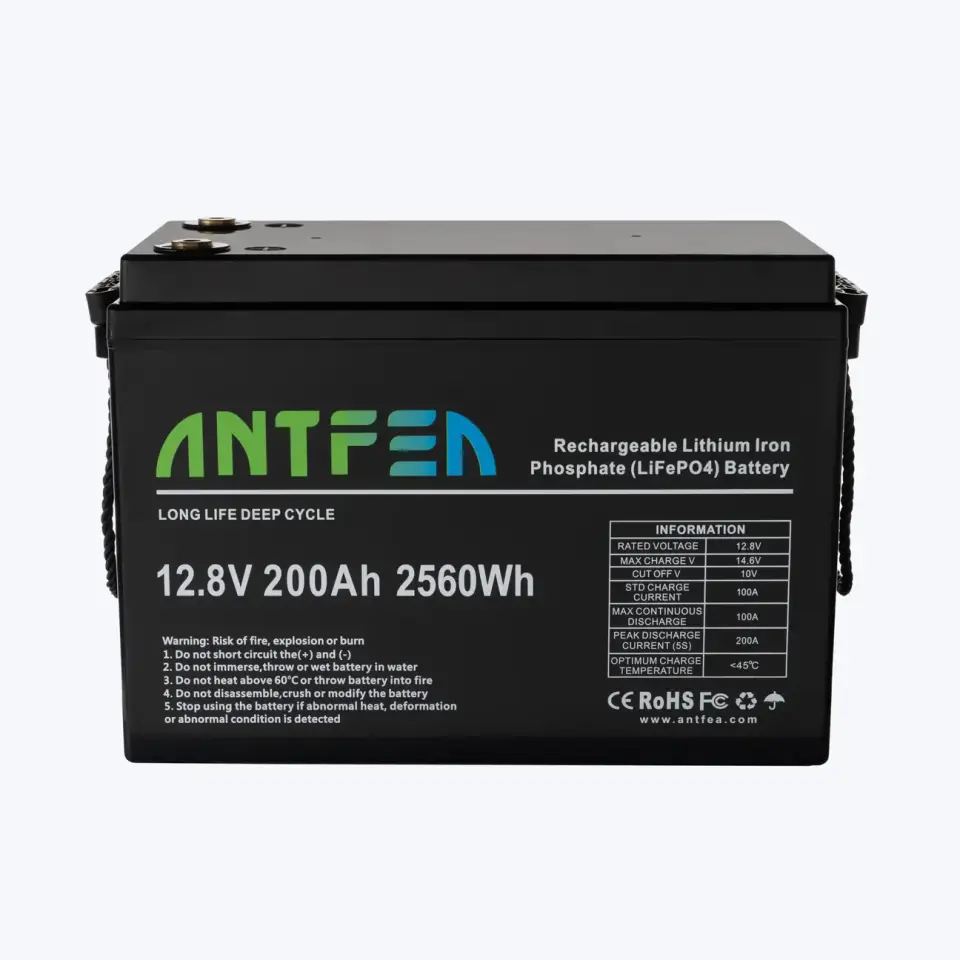 Antfea 12.8V 200Ah ABS Lityum Akü LiFePO4