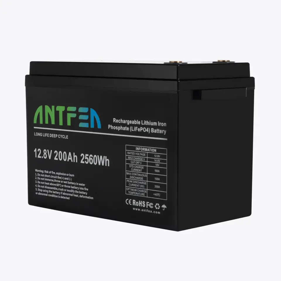 Antfea 12.8V 200Ah ABS Lityum Akü LiFePO4