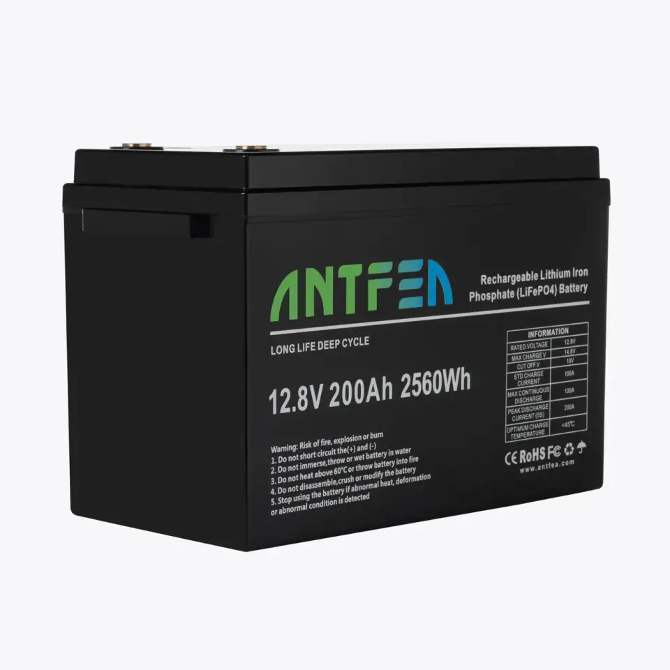 Antfea 12.8V 200Ah ABS Lityum Akü LiFePO4
