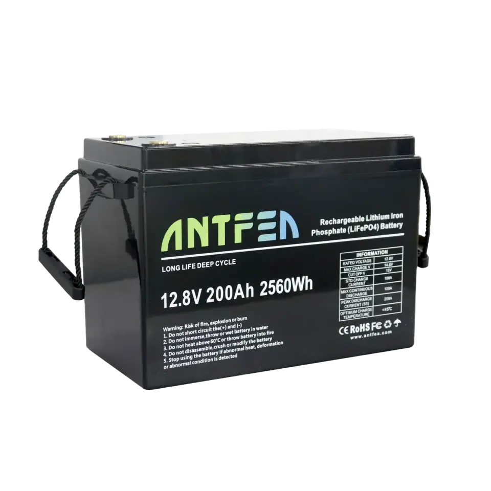 ANTFEA 12.8V (12V) 200Ah ABS Lityum Akü LiFePo4