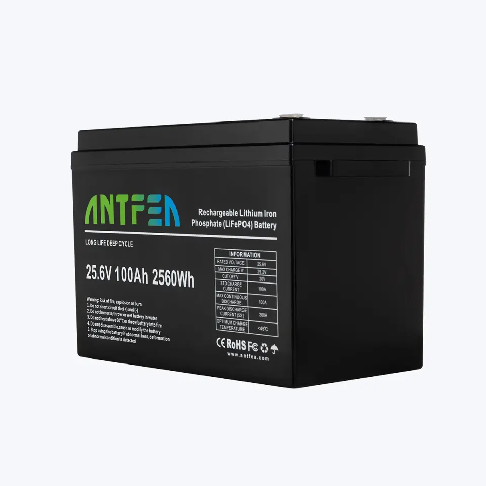 ANTFEA 25.6V (24V) 100Ah ABS Lityum Akü LiFePo4