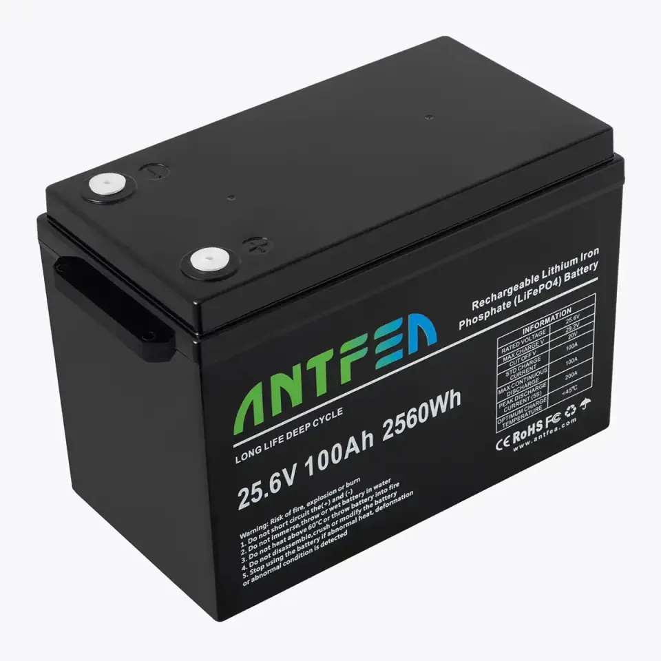 ANTFEA 25.6V (24V) 100Ah ABS Lityum Akü LiFePo4