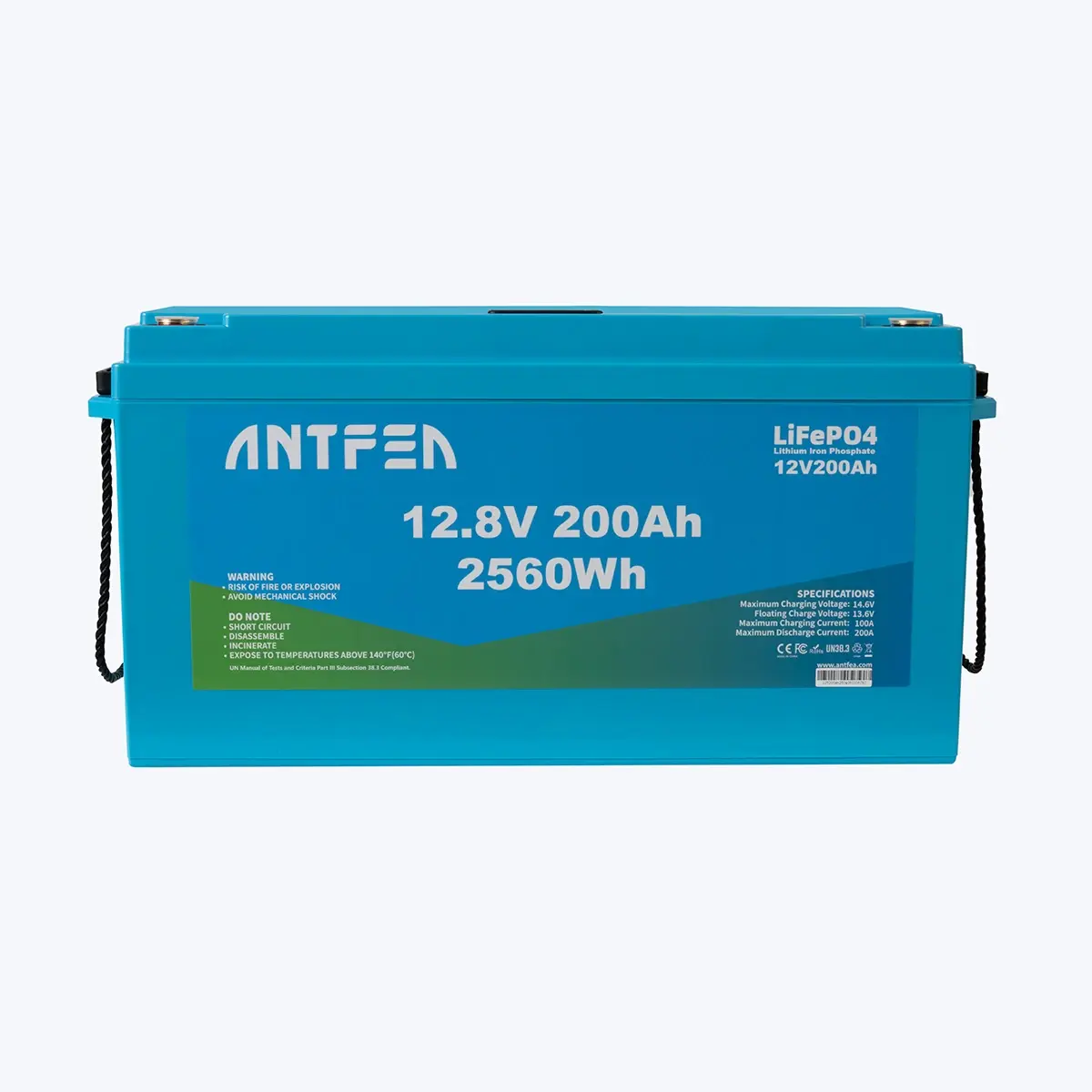 ANTFEA 12.8V 200Ah ABS Lityum Akü Akıllı Ekran Bluetooth LiFePO4