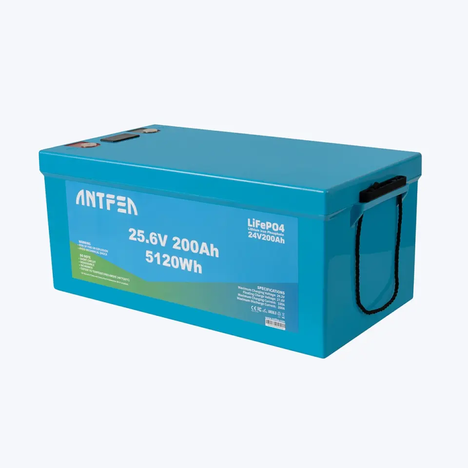 ANTFEA 25.6V (24V) 200Ah ABS Lityum Akü Akıllı Ekran Bluetooth LiFePo4