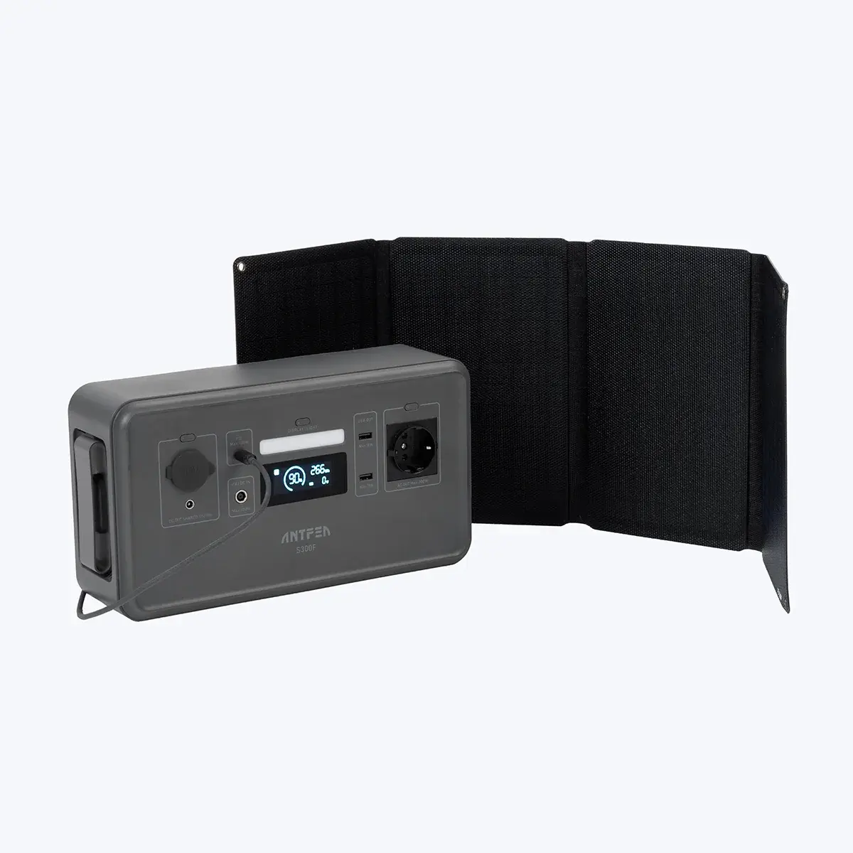 ANTFEA S300 Mini 300W Taşınabilir Güç Kaynağı ve 30W Taşınabilir Güneş Paneli