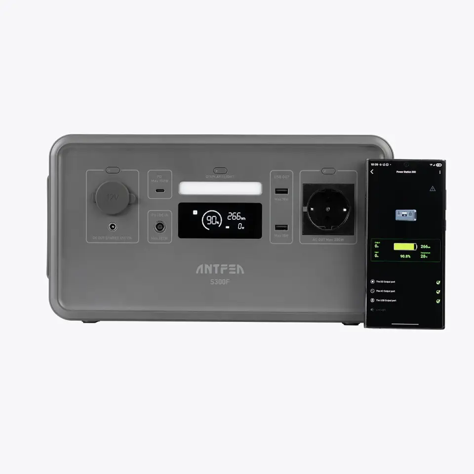 ANTFEA S300 Mini 300W Taşınabilir Güç Kaynağı ve 30W Taşınabilir Güneş Paneli