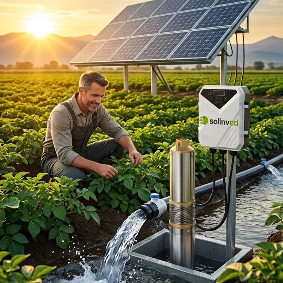 Solinved 4000W AC/DC Solar Dalgıç Pompa 4 İnç 18 m³/Saat 140 m Basma 2 İnç Çıkış